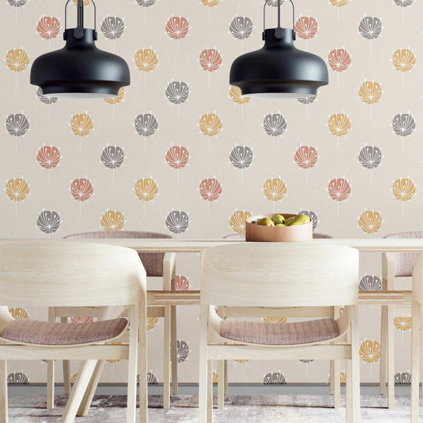 Ebern Designs Thursie Dandelion Abstract 8.5' L X 24" W Smooth Peel and